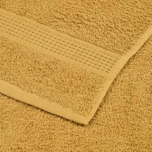 vidaXL Bath Towels 2 pcs Gold 100x150 cm 360 gsm 100% Cotton