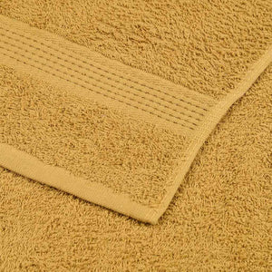 vidaXL Bath Towels 10 pcs Gold 100x150 cm 360 gsm 100% Cotton