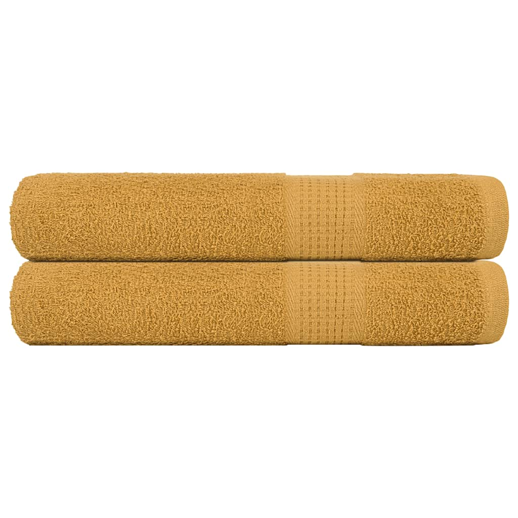 vidaXL Sauna Towels 2 pcs Gold 80x200 cm 360 gsm 100% Cotton