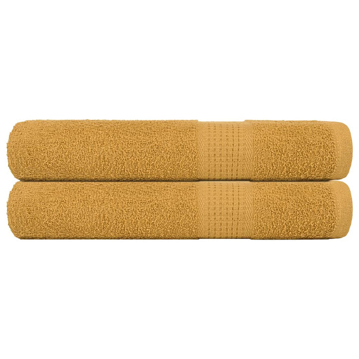 vidaXL Sauna Towels 2 pcs Gold 80x200 cm 360 gsm 100% Cotton