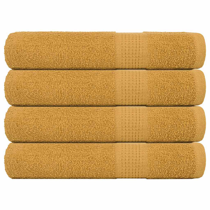 vidaXL Sauna Towels 4 pcs Gold 80x200 cm 360 gsm 100% Cotton