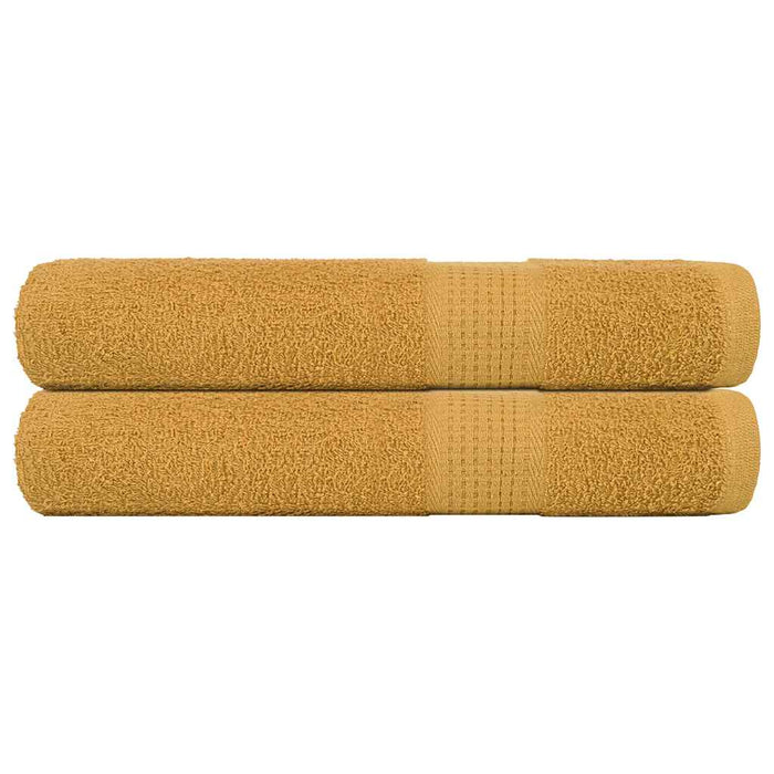 vidaXL Towels 2 pcs Gold 100x200 cm 360 gsm 100% Cotton