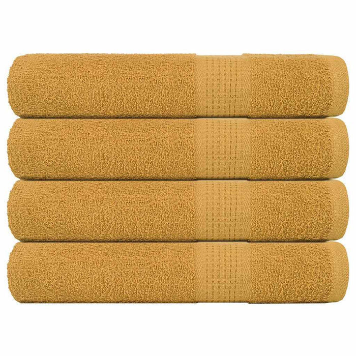 vidaXL Towels 4 pcs Gold 100x200 cm 360 gsm 100% Cotton