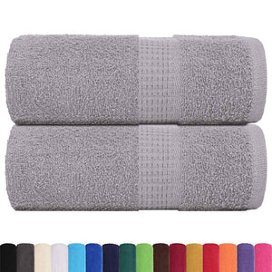 vidaXL Soap Towels 2 pcs Grey 30x30 cm 360 gsm 100% Cotton