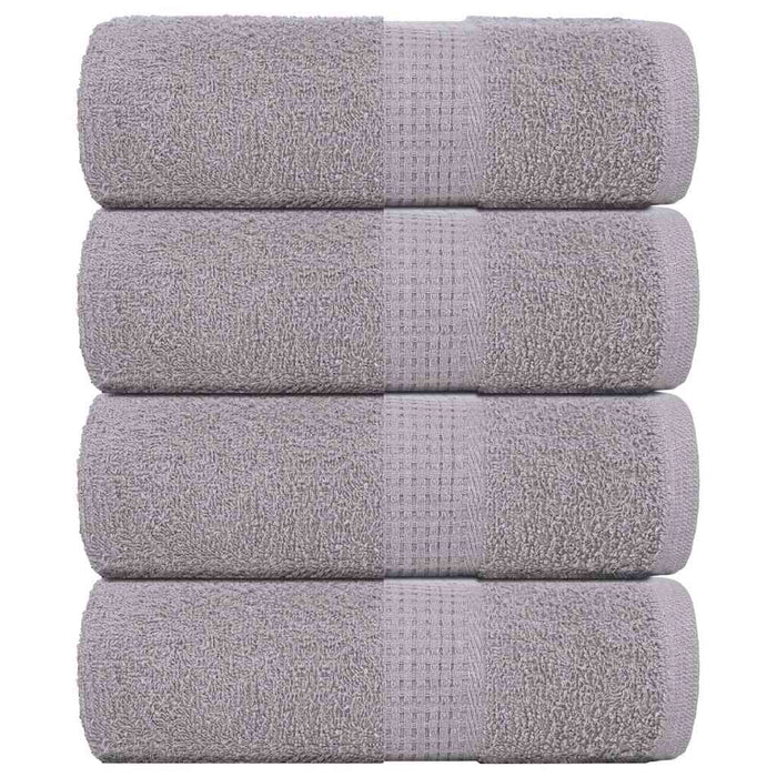 vidaXL Soap Towels 4 pcs Grey 30x30 cm 360 gsm 100% Cotton