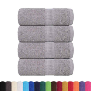 vidaXL Soap Towels 4 pcs Grey 30x30 cm 360 gsm 100% Cotton