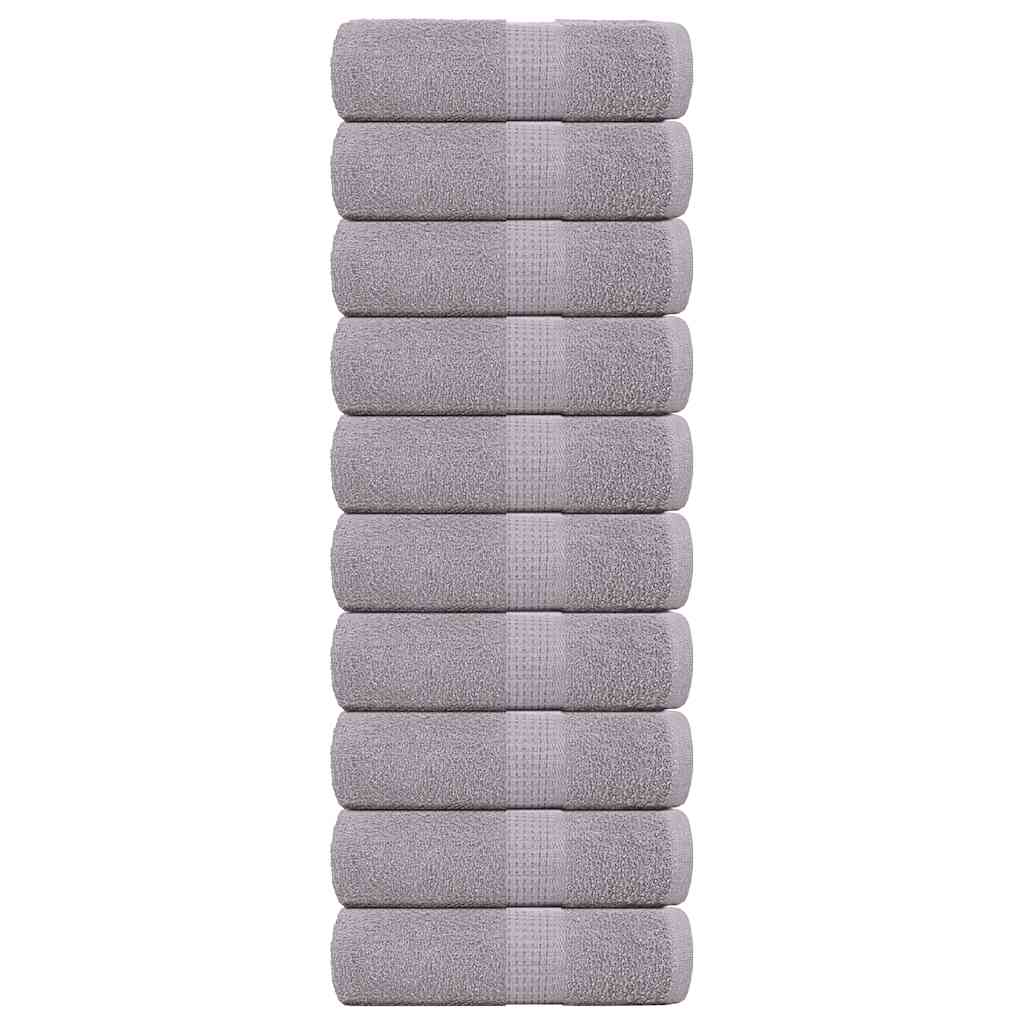 vidaXL Soap Towels 10 pcs Grey 30x30 cm 360 gsm 100% Cotton