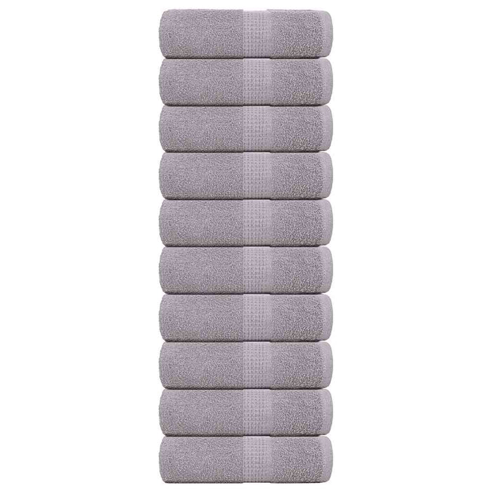 vidaXL Soap Towels 10 pcs Grey 30x30 cm 360 gsm 100% Cotton