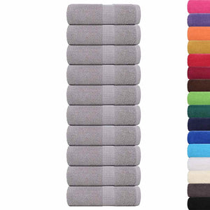 vidaXL Soap Towels 10 pcs Grey 30x30 cm 360 gsm 100% Cotton