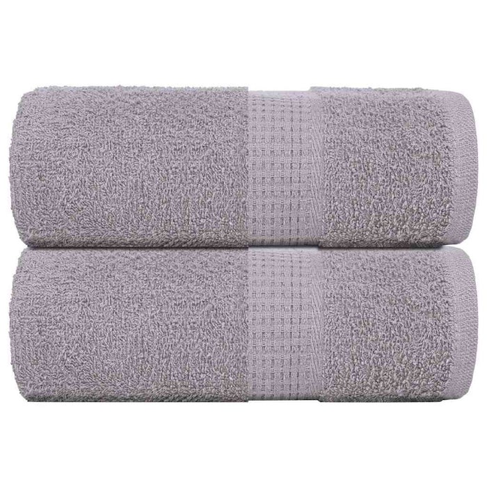 vidaXL Guest Towels 2 pcs Grey 30x50 cm 360 gsm 100% Cotton