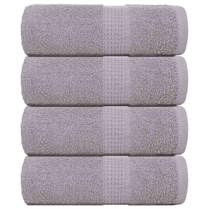 vidaXL Guest Towels 4 pcs Grey 30x50 cm 360 gsm 100% Cotton