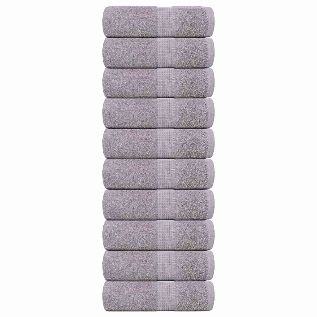 vidaXL Guest Towels 10 pcs Grey 30x50 cm 360 gsm 100% Cotton