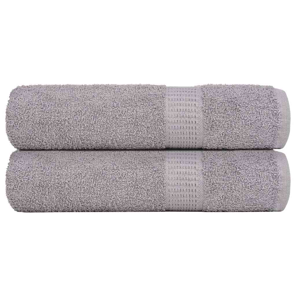 vidaXL Hand Towels 2 pcs Grey 50x100 cm 360 gsm 100% Cotton