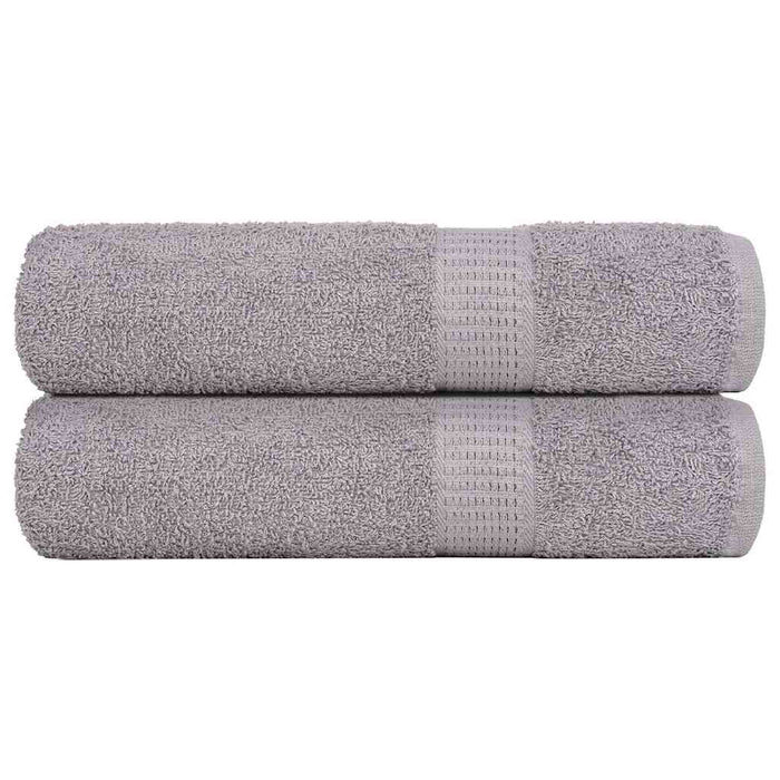 vidaXL Hand Towels 2 pcs Grey 50x100 cm 360 gsm 100% Cotton