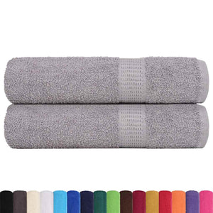 vidaXL Hand Towels 2 pcs Grey 50x100 cm 360 gsm 100% Cotton