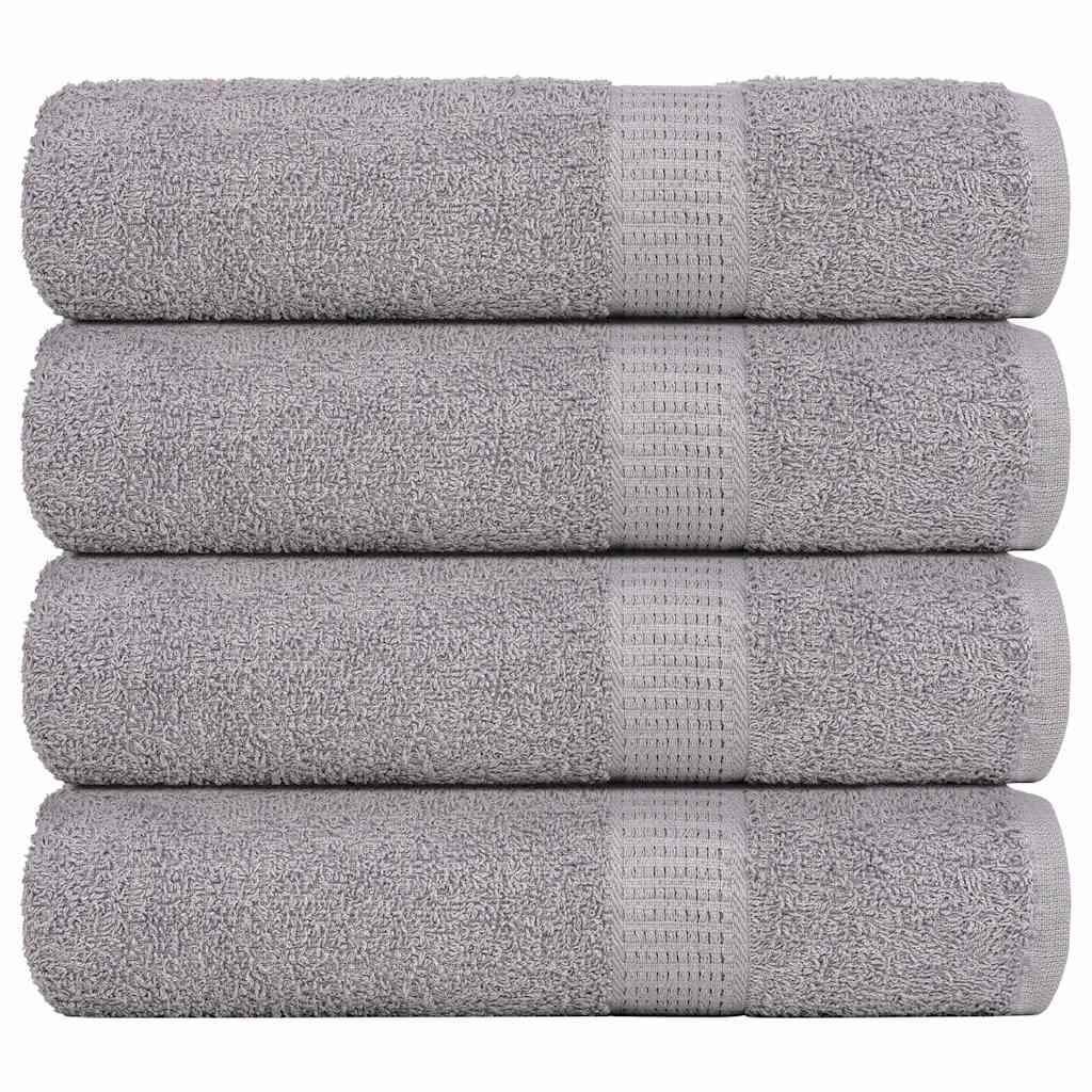 vidaXL Hand Towels 4 pcs Grey 50x100 cm 360 gsm 100% Cotton