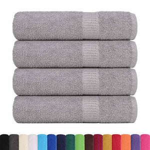 vidaXL Hand Towels 4 pcs Grey 50x100 cm 360 gsm 100% Cotton