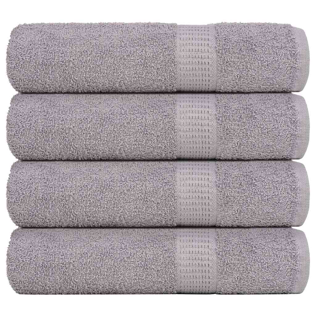 vidaXL Shower Towels 4 pcs Grey 70x140 cm 360 gsm 100% Cotton