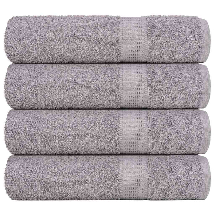 vidaXL Shower Towels 4 pcs Grey 70x140 cm 360 gsm 100% Cotton