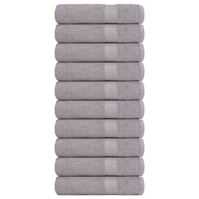 vidaXL Shower Towels 10 pcs Grey 70x140 cm 360 gsm 100% Cotton