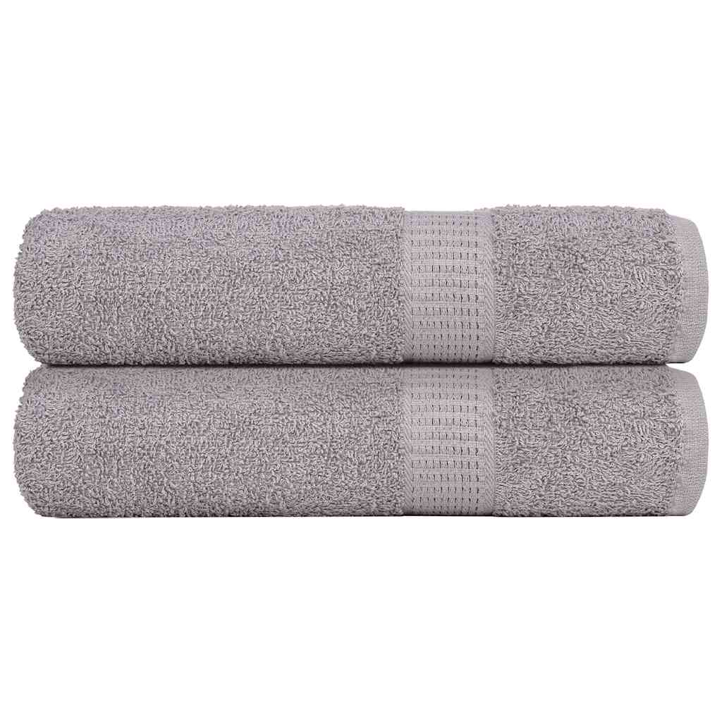 vidaXL Bath Towels 2 pcs Grey 100x150 cm 360 gsm 100% Cotton