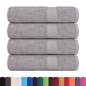 vidaXL Bath Towels 4 pcs Grey 100x150 cm 360 gsm 100% Cotton