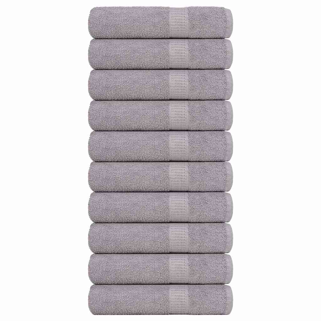 vidaXL Bath Towels 10 pcs Grey 100x150 cm 360 gsm 100% Cotton