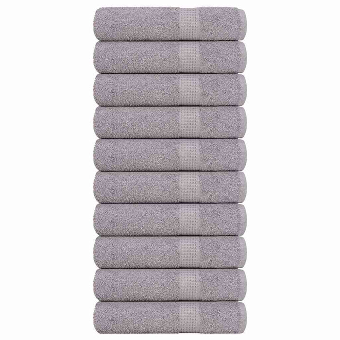 vidaXL Bath Towels 10 pcs Grey 100x150 cm 360 gsm 100% Cotton