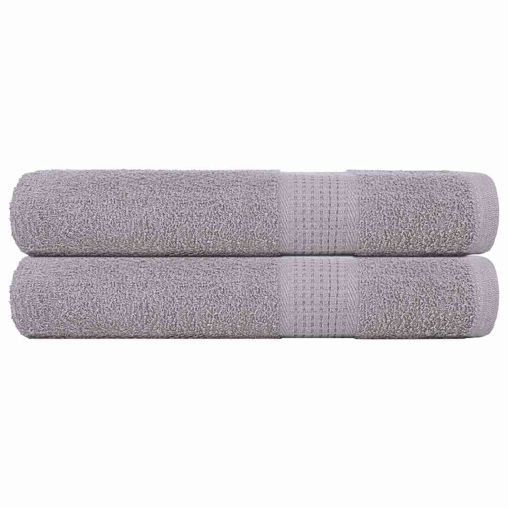 vidaXL Sauna Towels 2 pcs Grey 80x200 cm 360 gsm 100% Cotton