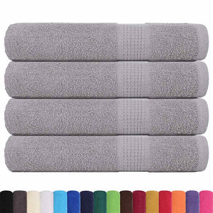 vidaXL Sauna Towels 4 pcs Grey 80x200 cm 360 gsm 100% Cotton