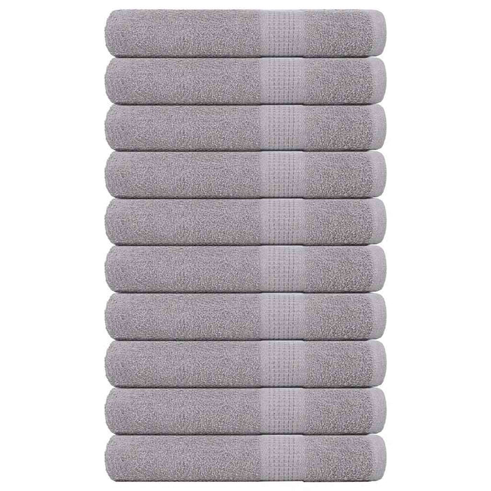 vidaXL Sauna Towels 10 pcs Grey 80x200 cm 360 gsm 100% Cotton