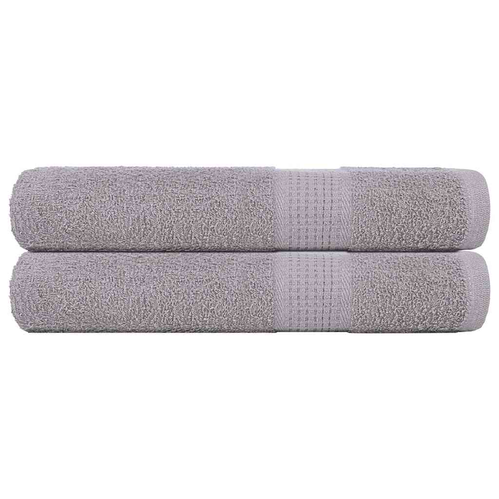 vidaXL Towels 2 pcs Grey 100x200 cm 360 gsm 100% Cotton