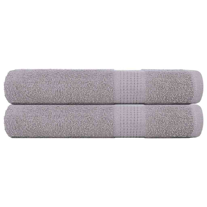 vidaXL Towels 2 pcs Grey 100x200 cm 360 gsm 100% Cotton