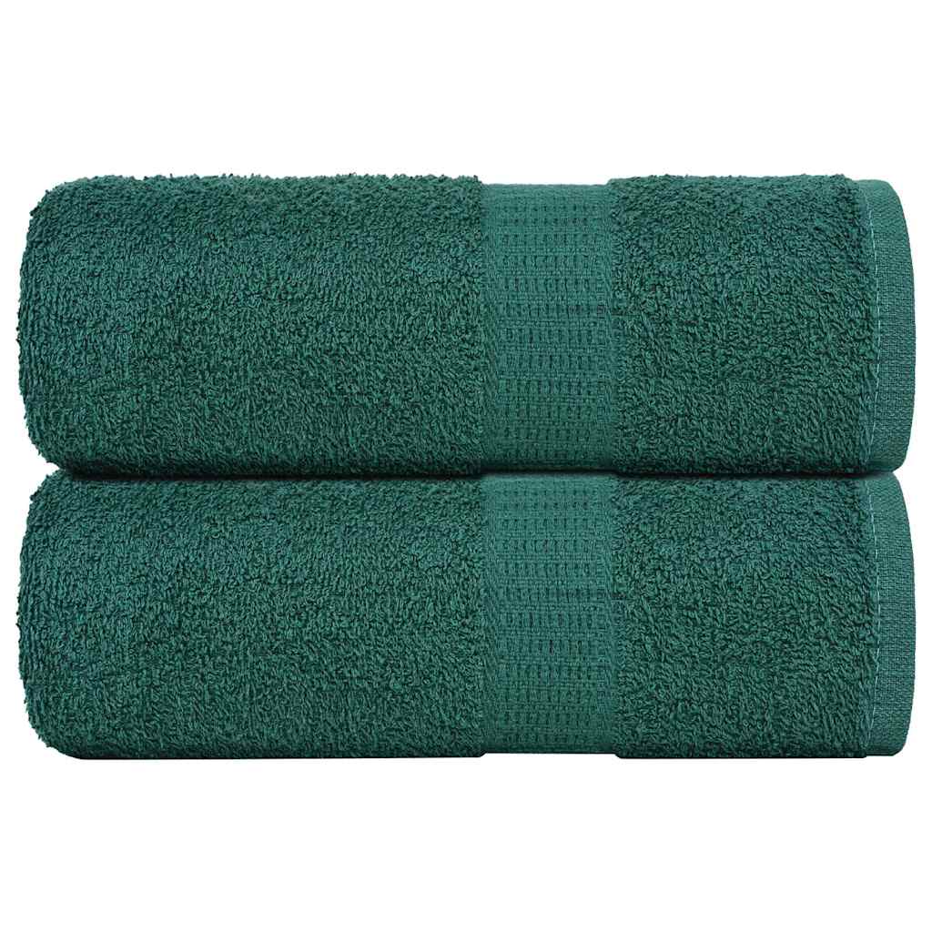 vidaXL Soap Towels 2 pcs Green 30x30 cm 360 gsm 100% Cotton