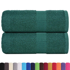 vidaXL Soap Towels 2 pcs Green 30x30 cm 360 gsm 100% Cotton