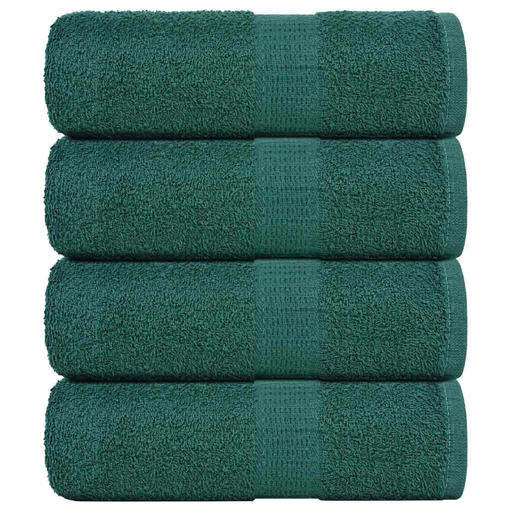 vidaXL Soap Towels 4 pcs Green 30x30 cm 360 gsm 100% Cotton