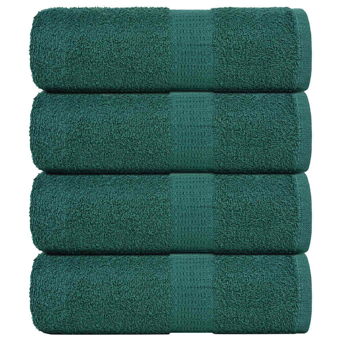 vidaXL Soap Towels 4 pcs Green 30x30 cm 360 gsm 100% Cotton