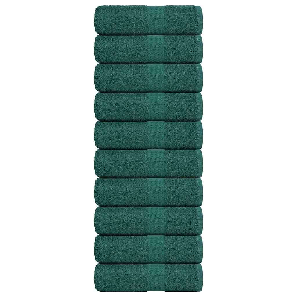 vidaXL Soap Towels 10 pcs Green 30x30 cm 360 gsm 100% Cotton