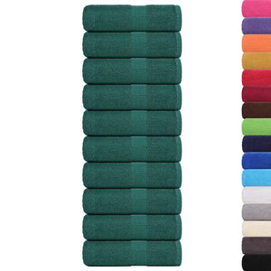 vidaXL Soap Towels 10 pcs Green 30x30 cm 360 gsm 100% Cotton