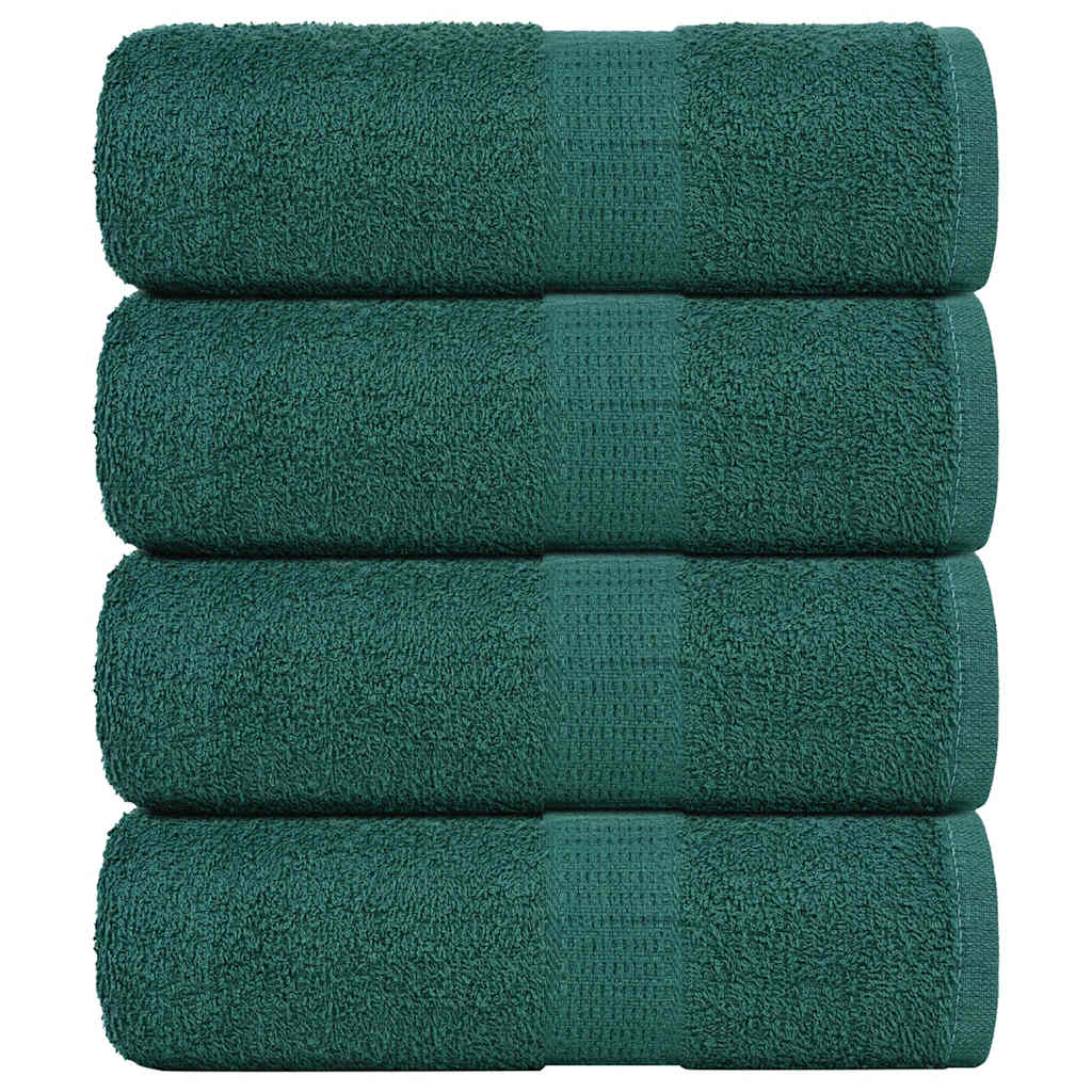 vidaXL Guest Towels 4 pcs Green 30x50 cm 360 gsm 100% Cotton