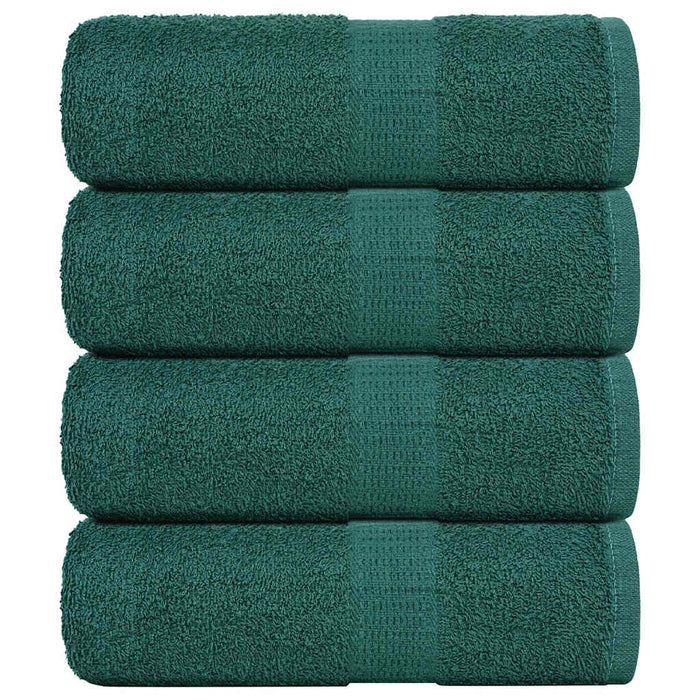 vidaXL Guest Towels 4 pcs Green 30x50 cm 360 gsm 100% Cotton