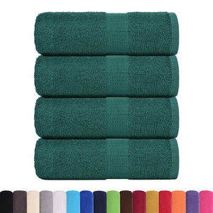 vidaXL Guest Towels 4 pcs Green 30x50 cm 360 gsm 100% Cotton