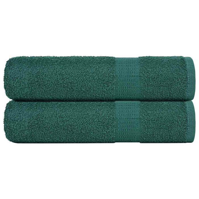 vidaXL Hand Towels 2 pcs Green 50x100 cm 360 gsm 100% Cotton