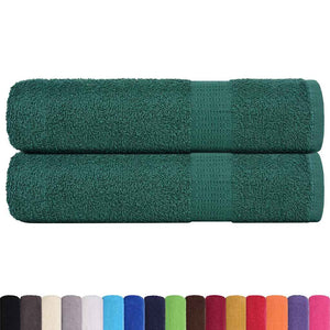 vidaXL Hand Towels 2 pcs Green 50x100 cm 360 gsm 100% Cotton