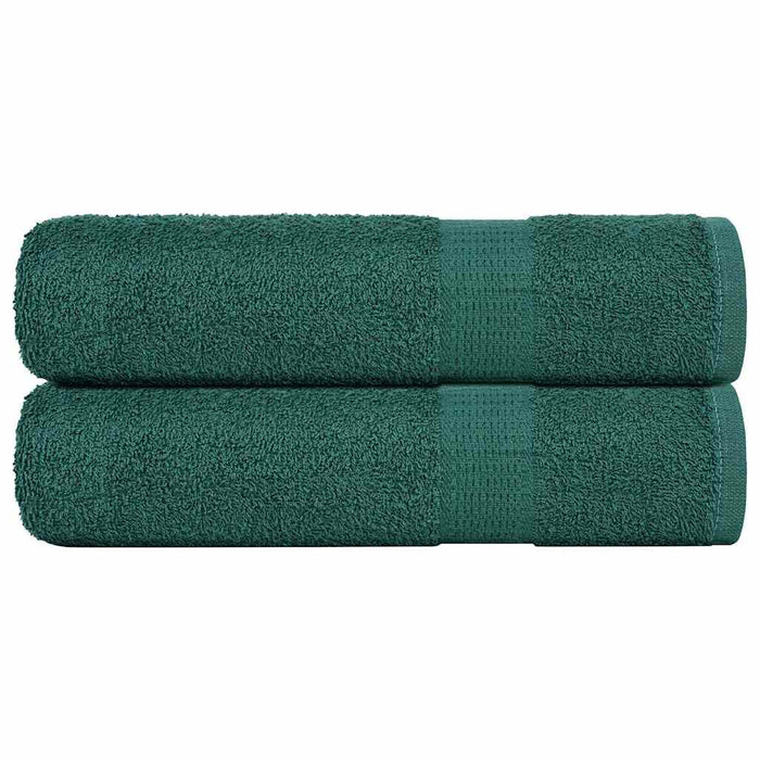 vidaXL Shower Towels 2 pcs Green 70x140 cm 360 gsm 100% Cotton