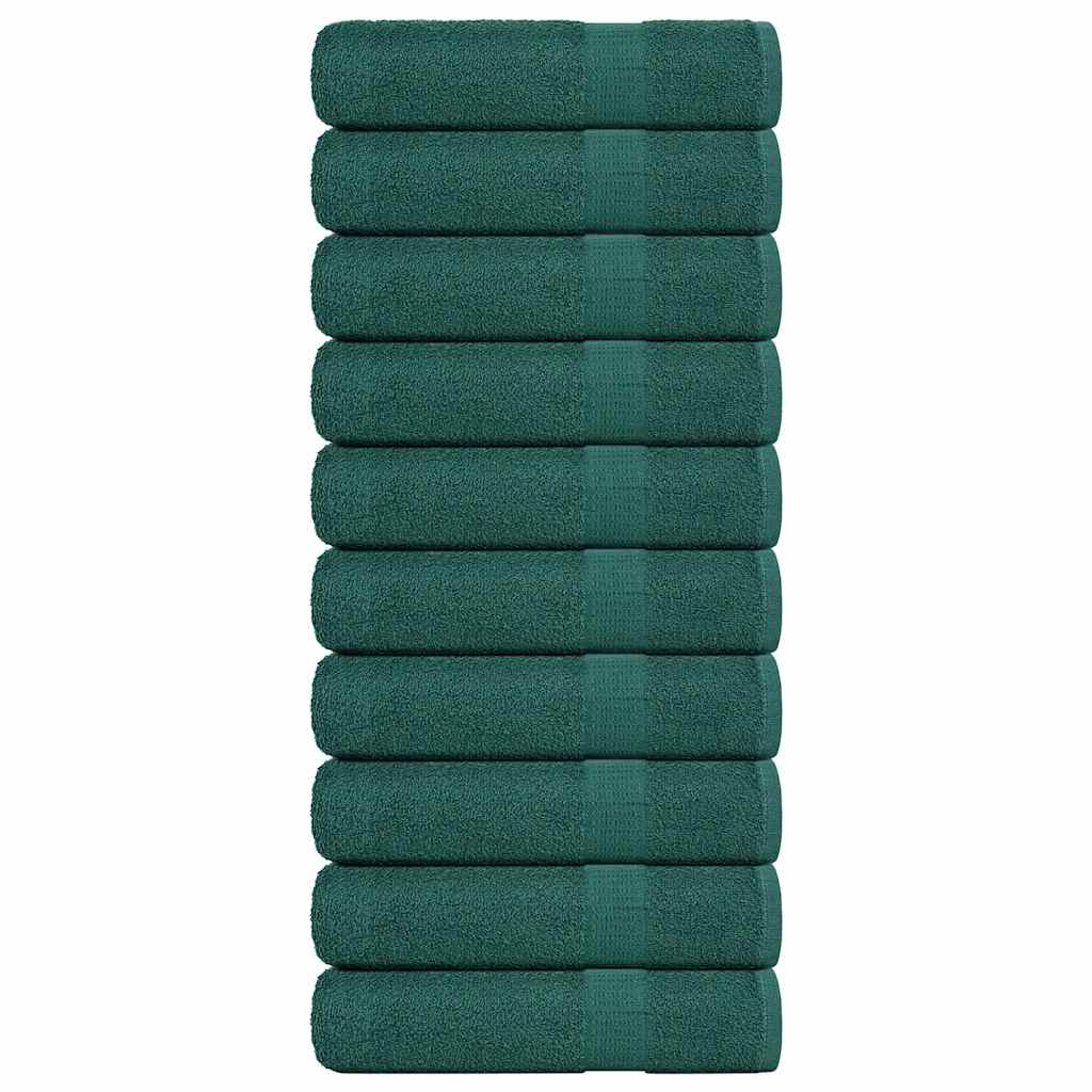 vidaXL Shower Towels 10 pcs Green 70x140 cm 360 gsm 100% Cotton