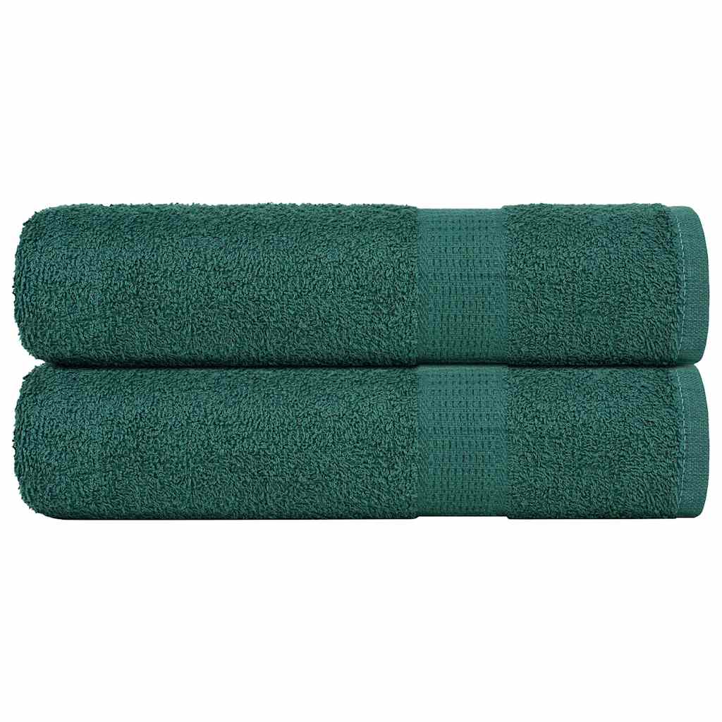 vidaXL Bath Towels 2 pcs Green 100x150 cm 360 gsm 100% Cotton