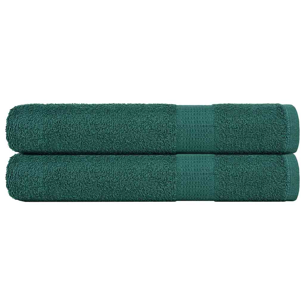 vidaXL Sauna Towels 2 pcs Green 80x200 cm 360 gsm 100% Cotton