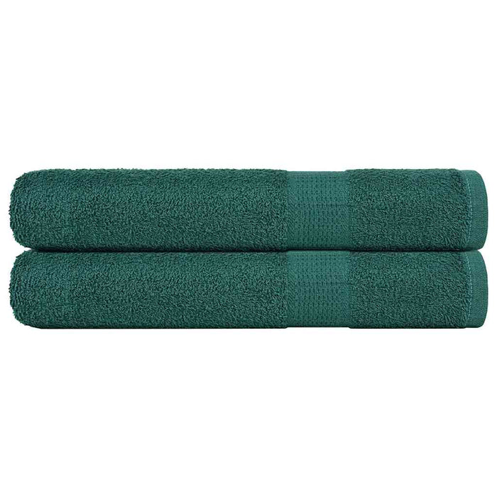 vidaXL Sauna Towels 2 pcs Green 80x200 cm 360 gsm 100% Cotton