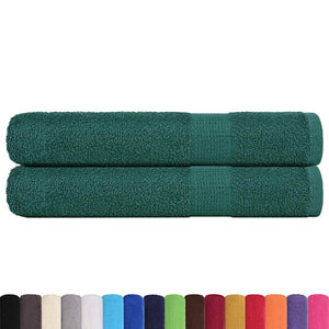 vidaXL Sauna Towels 2 pcs Green 80x200 cm 360 gsm 100% Cotton